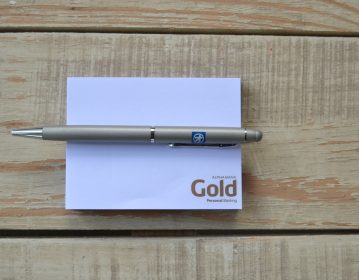 sticky notes aluminium ball pen