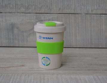 TITAN Bamboo Mug with Silicone Sleeve Lid