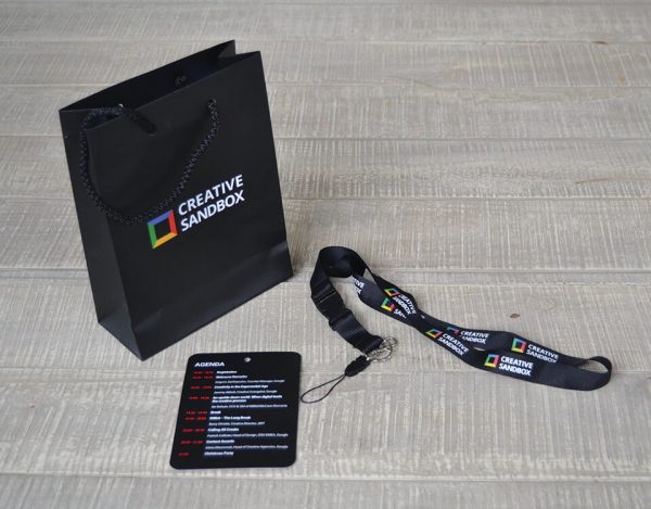 Google Creative Sandbox Σακούλα Δώρου Καρτελάκι Εισόδου Κορδόνι Λαιμού