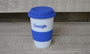Google Κεραμική Κούπα Σιλικονένια Λαβή Καπάκι