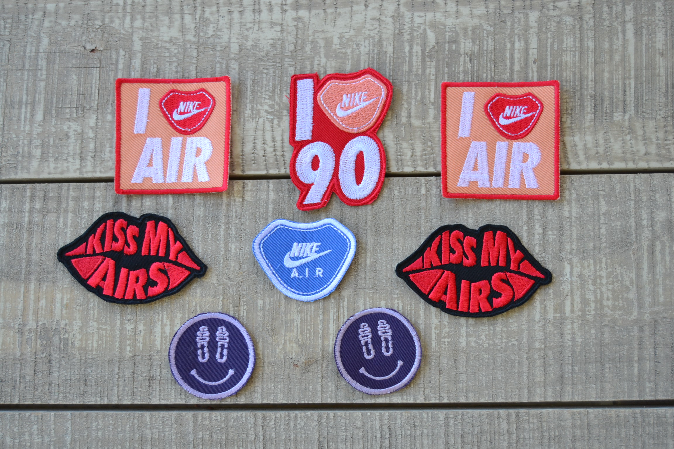 Nike adhesive embroidered patches, clothing accessories