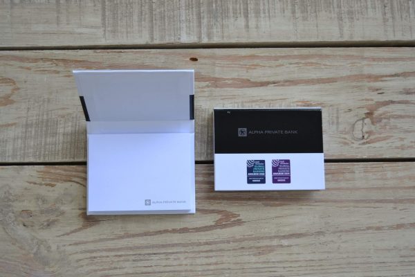 Alpha private bank sticky notes with hard cover 1