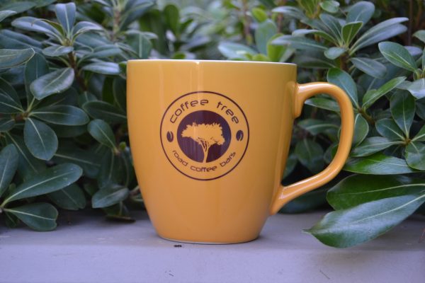 Big yellow ceramic mug