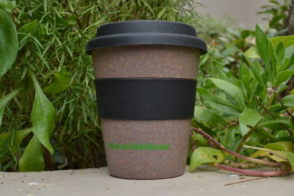 bamboo mug with silicone ring & lid