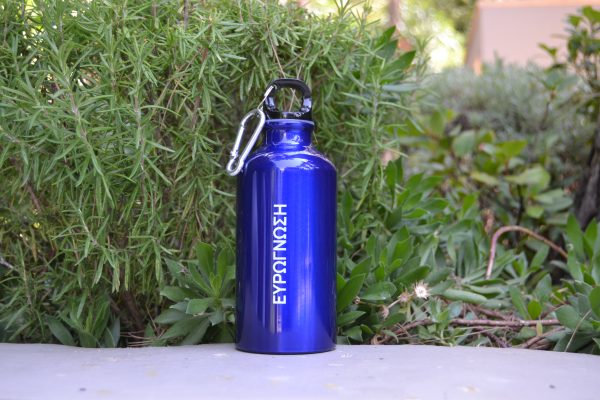 Aluminium water bottle with carabiner