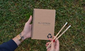 Elastron wired notebook & pencil