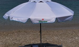 Heineken ομπρέλα παραλίας κρουστικό κοντάρι