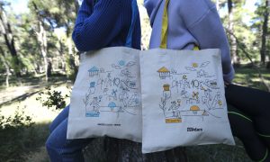 Athens Insiders, tote bags with coloured handles