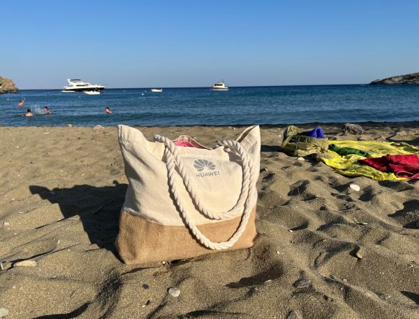 Huawei, cotton & jute beach bag