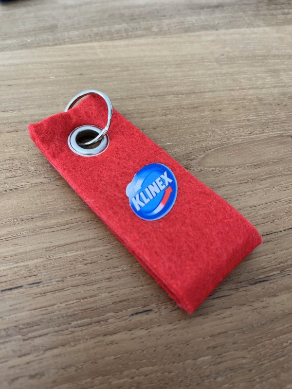 red felt keyring