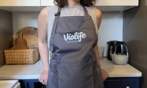 Upfield, Violife gray apron with pocket