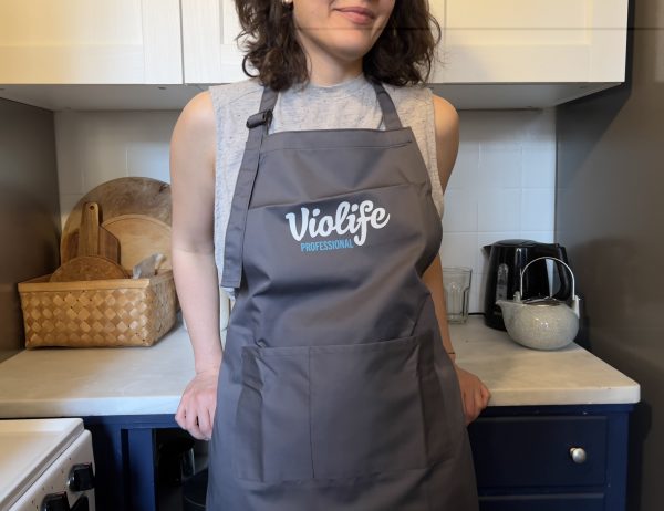 Upfield, Violife gray apron with pocket