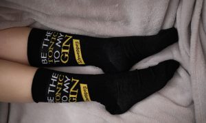 EPAPHY Schweppes black jacquard socks