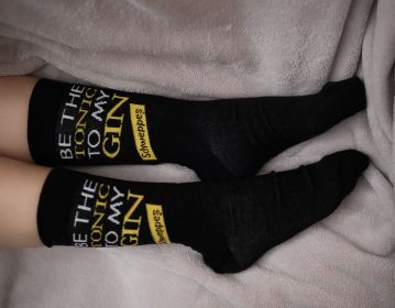 EPAPHY Schweppes black jacquard socks