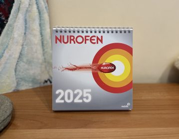 Reckitt, Nurofen desk triangle calendar