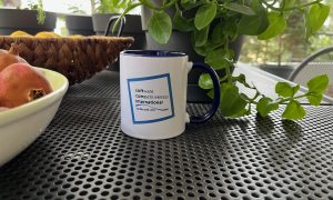 Software International, sublimation mug with blue handle